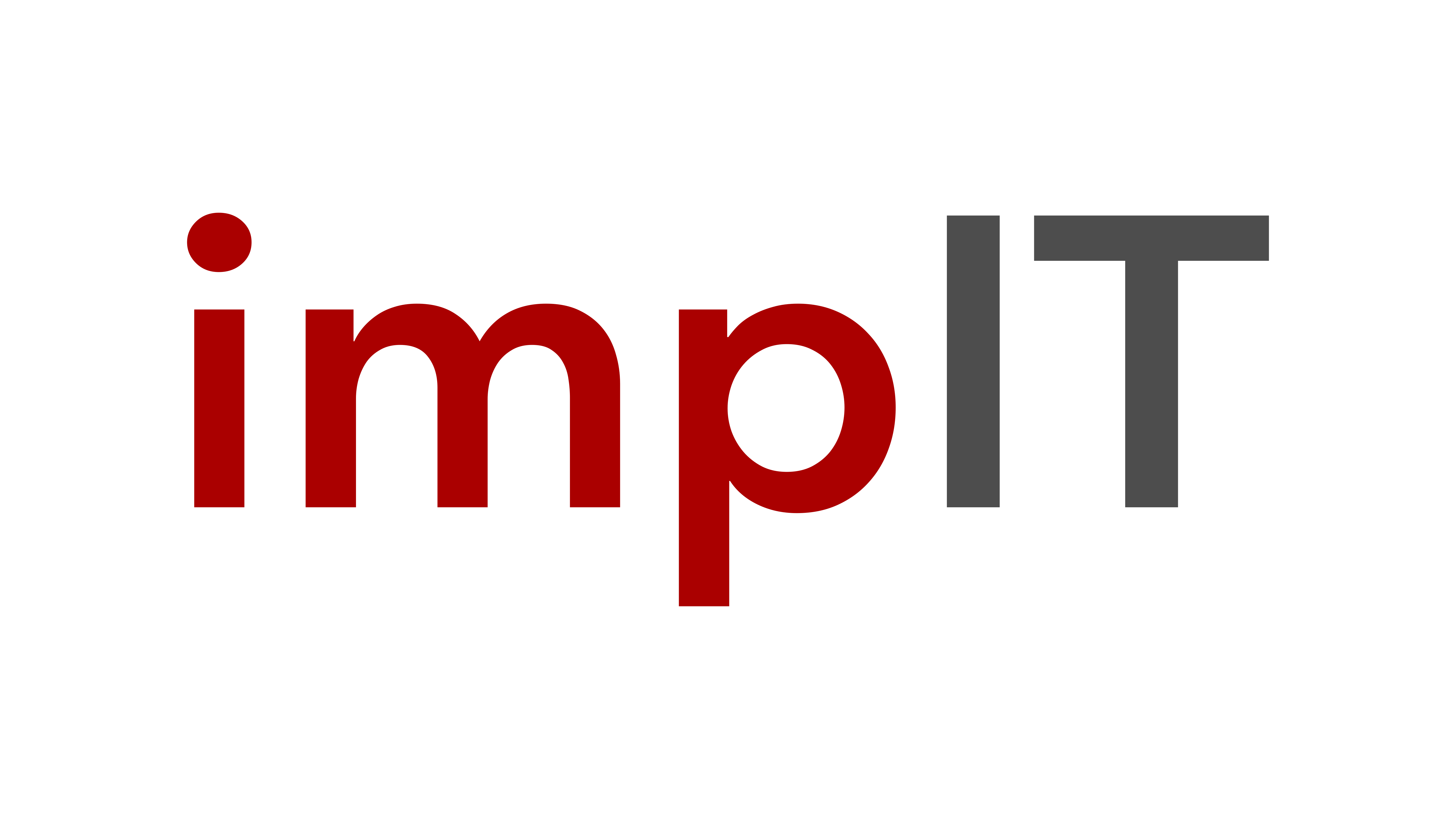 Impit GmbH Logo von impIT mit dem Schriftzug ‚impIT‘, wobei ‚imp‘ in Rot und ‚IT‘ in Grau gehalten ist. Darunter steht ‚Consulting & Services‘ in grauer Schrift. Downloads von ImpIT